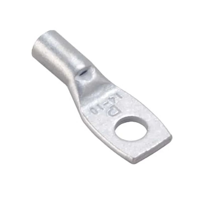 Panduit LCA10-14-L - One-hole, standard barrel with window lug, #10 AWG wire, 1/4 stud hole.