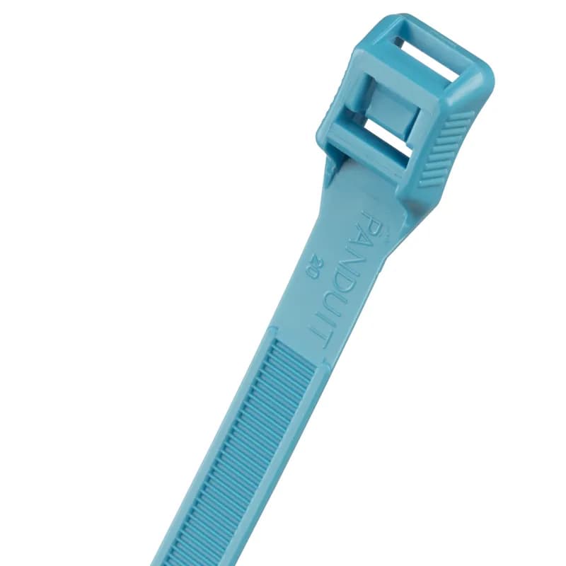 Panduit In-Line locking ties are easy to use thanks to low-profile snag-free heads and a belt-like parallel entry lock. Plus, with weather-resistant Nylon 6.6 material, they're ideal for indoor and outdoor environments and harsh UV light. Light-heavy cross section, 14.1in, Tensile strength: 552, light blue, 100pc.