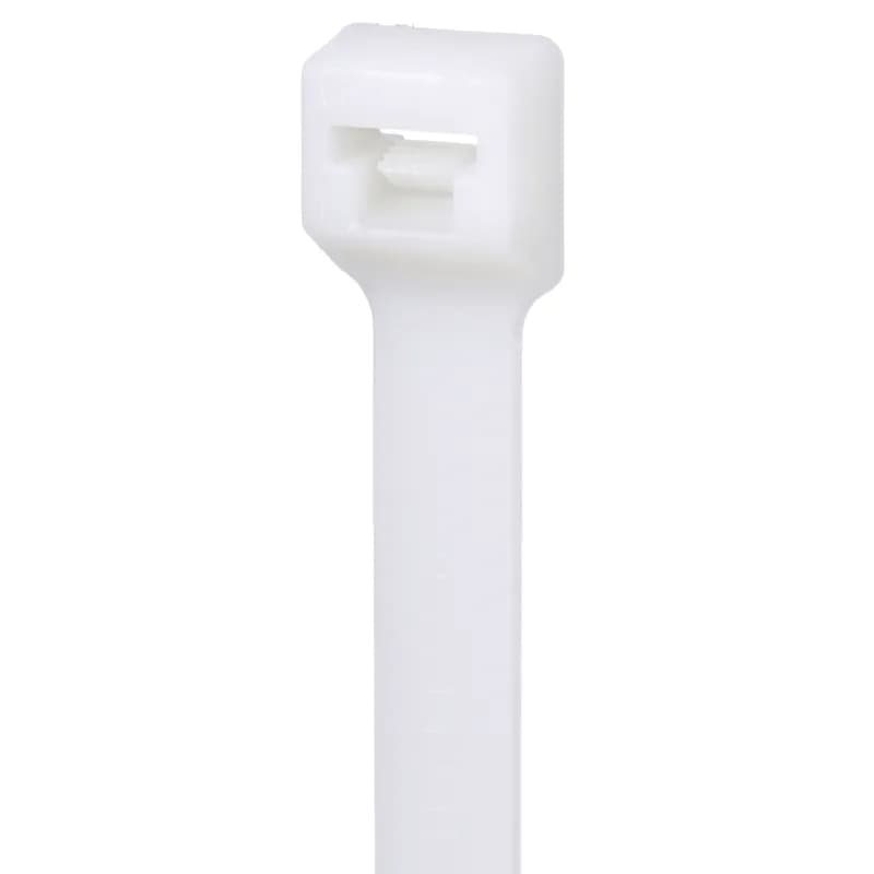 Pan-Ty locking tie in a box, miniature cross section, 3.9 (99mm) length, nylon 6.6, natural.
