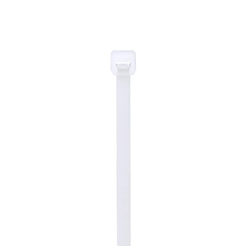 Panduit PLT4I-C - Panduit PLT4I-C Locking Cable Ties are designed to satisfy the needs of general applications, while delivering consistent performance and reliability. Featuring a curved tip to allow for easy pick up from flat surfaces and faster initial threading. Intermediate cross section, 14.5" (368mm) length. Made of Nylon 6.6, are natural in color and come in packages of 100.
