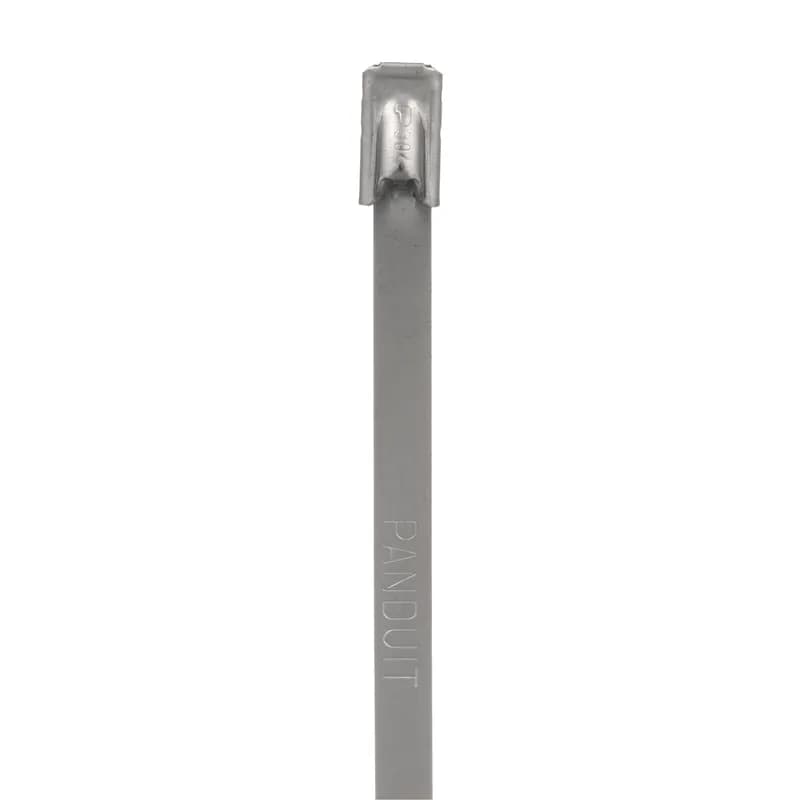 The MLT4S-CP self-locking cable tie speeds up installation with a unique self-locking head design that locks into place at any part of the tie body. The smooth surfaces and rounded edges assure cable protection and worker safety while providing a strong, durable method of cabling bundle. The MLT4S-CP cable tie can be used in a wide range of indoor, outdoor, and underground applications. Color Stainless Steel.