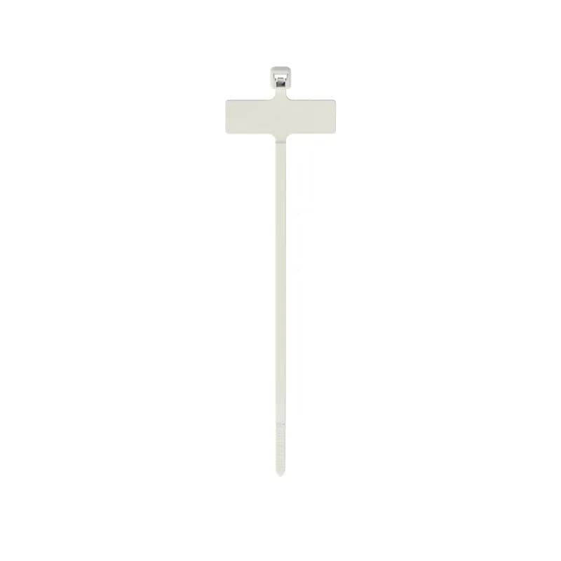 Panduit PLM2M-M Wrap Style Marker Ties are used to fasten and identify bundles at the same time. The curved tip is easy to pick up from flat surfaces and allows faster initial threading. Miniature cross section, 8.0" (203mm) length, .26 x .95" (6.6 x 24.1mm) marker write-on area. For indoor use, made of Nylon 6.6, are natural in color and come in packages of 1000. Can be marked with Panduit permanent marker pens.