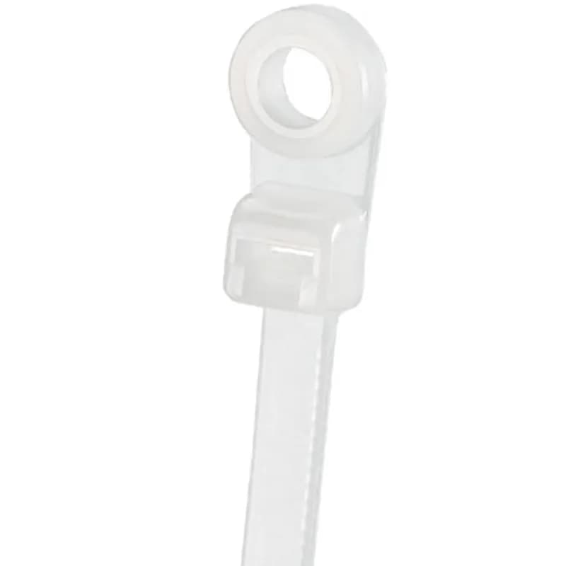 Pan-Ty locking clamp tie, light-heavy cross section, 1/4 (M6) screw, 9.0 (229mm) length, nylon 6.6, natural, standard package.