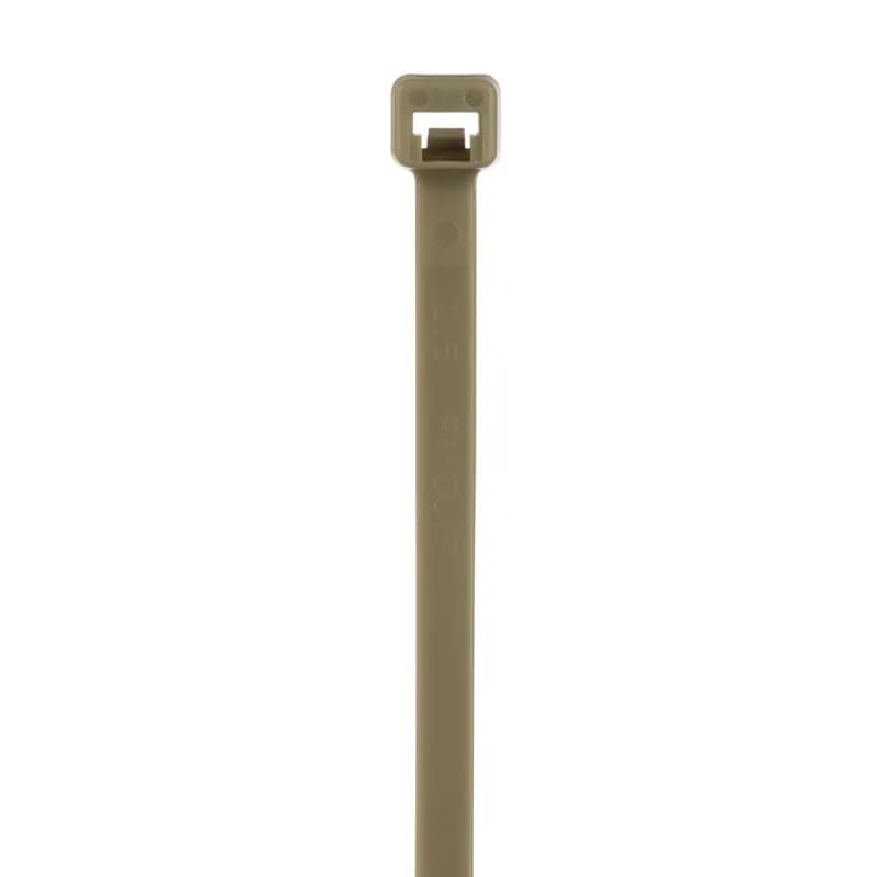 Pan-Ty locking tie, intermediate cross section, 8.0 (203mm) length, nylon 6.6, telephone gray, bulk package.