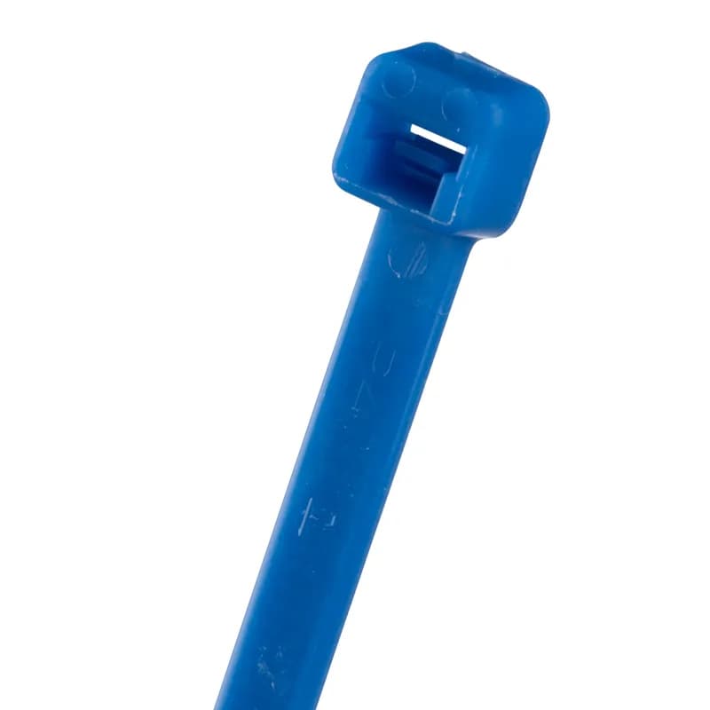 Pan-Ty locking tie, standard cross section, 14.5 (368mm) length, nylon 6.6, blue, bulk package.