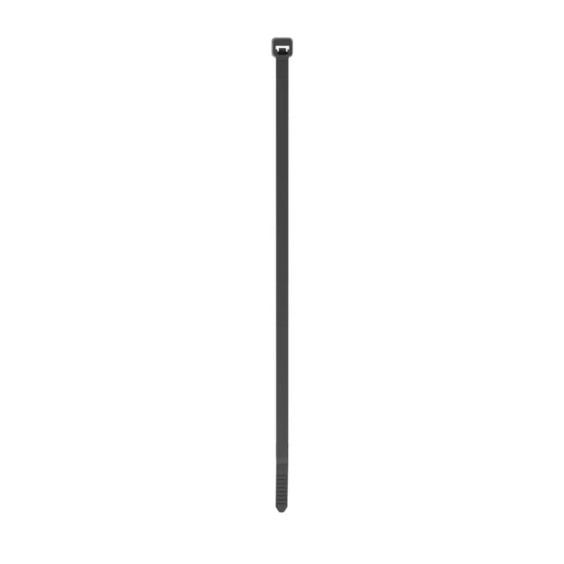 Panduit PLT5S-M30 Locking Cable Ties are designed to satisfy the needs of high temperature applications, while delivering consistent performance and reliability. Featuring a curved tip to allow for easy pick up from flat surfaces and faster initial threading. Standard cross section, 17.5" (445mm) length. Made of Heat Stabilized Nylon 6.6, are black in color and come in packages of 1000.