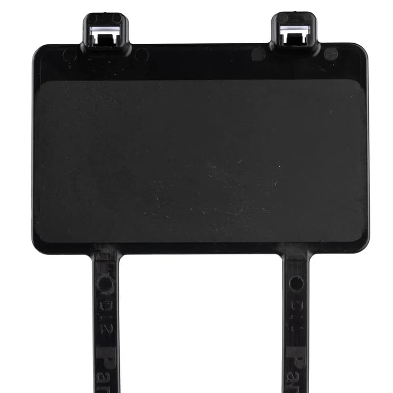Pan-Ty marker tie, wrap, standard cross section, 7.4 (188mm) length, .87 x 1.07 (22.1 x 27.2mm) marker write-on area, weather resistant nylon 6.6, black, bulk package.