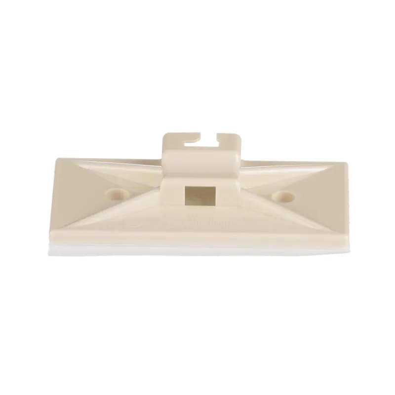 Panduit SMS-A-D15 Snap-In Cable Mounts eliminate protruding tie heads and facilitate one hand tie threading. The integral retaining notch allows cable tie heads to be held in place below bundle. Applied with rubber adhesive tape and are designed for use in indoor environments where mounting holes cannot be drilled. They are 0.31 x 2.06 (7.9 x 52.3mm) in size and can be used with standard cross section cable ties. Made of ABS, are white ivory in color and come in packages of 500.