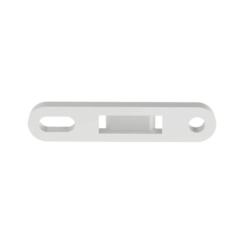 The cable tie plate in natural color is applied with #10 (M5) screws. It is made of nylon 6.6, which increases mechanical strength, heat and wear resistance, and stiffness in indoor environments. It is used with miniature, intermediate, and standard cable ties. It comes in packages of 1000.