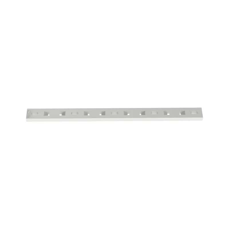 Panduit s MTP4S-E6-C Multiple Tie Plates are designed to secure bundles that are closely spaced. With their low profile design, bundles stay close to mounting surface making them ideal for areas where overhead space is limited. These mounts can be used with miniature through standard cable ties and are intended for use in indoor environments. Supports four bundles and uses #6 (M3) screws. Made of Nylon 6.6, are natural in color and come in packages of 100.