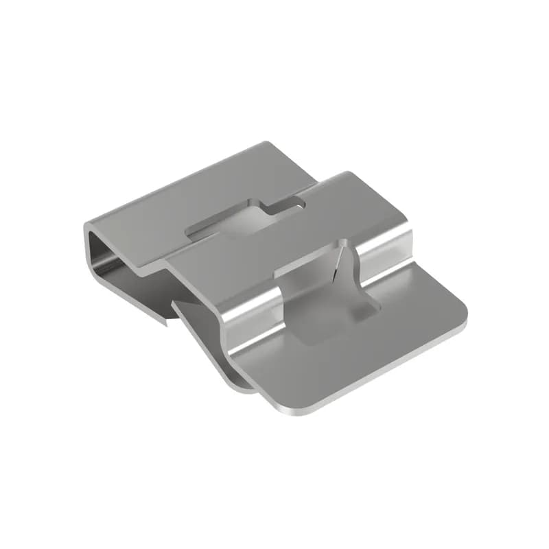 Panduit MCMS12-P-C - Panduit MCMS12-P-C Metal Clip-On Mounts enable attachment to sheet metal edges for fast mounting of harness with cable ties. The 4-way cable tie entry feature, allows easy harness orientation. For use in indoor environments and with panels no thicker than 0.13 (3.2mm). Use with miniature, intermediate and standard cable ties. Made of Zinc Plated Steel, are natural in color and come in packages of 100.