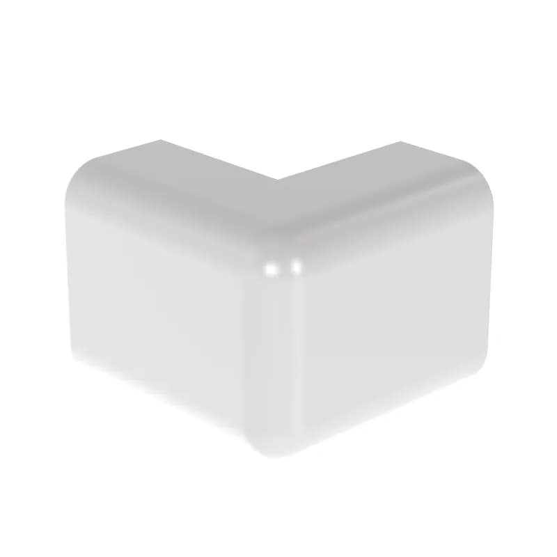 The outside corner fitting is a Surface Raceway fitting designed to transition your raceway around an outside corner while maintaining a 1 inch bend radius. It is designed to be used with the LD3 raceway and features a snap-on installation. It meets TIA/EIA, used in applications up to 50 V, and is White.