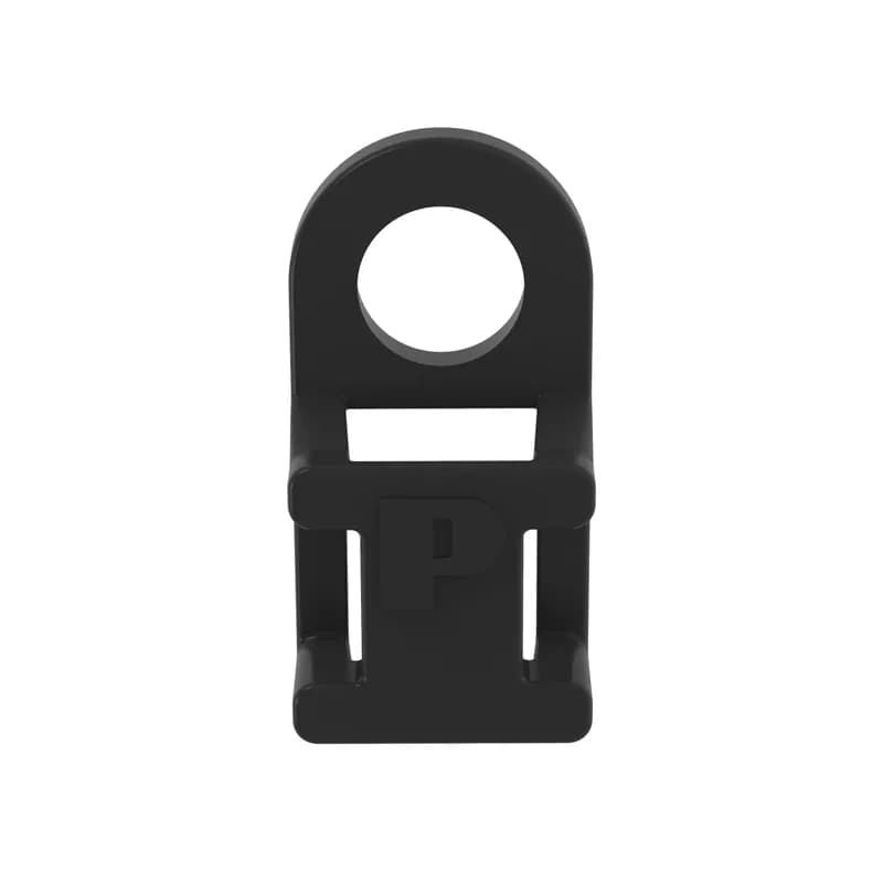 Panduit TA1S8-M0 - Panduit TA1S8-M0 cable tie anchor mount is a low profile and versatile screw-installed mount that is ideal for applications where space is limited. This mount has four-way cable tie entry for easy orientation of wires and cables with the option to mount in-line or perpendicular to the bundle. Install with a #8 (M4) screw. Use with miniature, intermediate and standard Cable Ties. For outdoor use, are made of Weather Resistant Nylon 6.6, are black in color, and comes in packages of 1000.