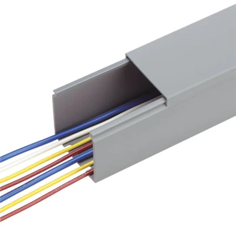 The FS2X2BL6NM Panduct Lead-Free PVC Solid Wall Wiring Duct design fully encloses cables providing maximum protection and aesthetics. UL 94 flame class of V-0 with a UL recognized continuous-use temperature up to 122 F (50 C). No mounting holes provided. Lead-free PVC. 2" x 2" (50.8 mm x 50.8 mm) and 6' (1.83 m) long. Cover sold separately. Color Black.