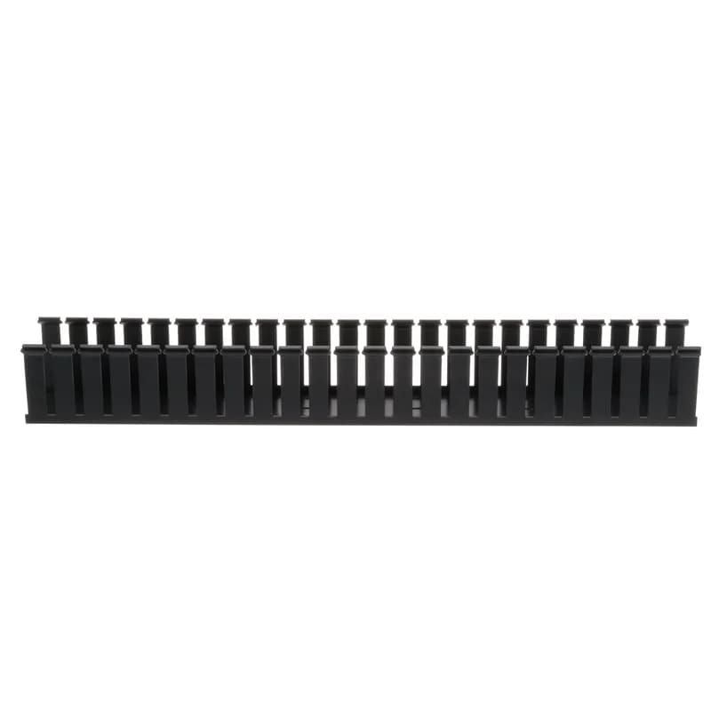 The G4X5BL6 Panduct Lead-Free PVC Wide Slot Wiring Duct feature a wide slot/finger design that provides greater sidewall rigidity and is suitable with a range of wire bundle sizes. UL 94 flame class of V-0 with a UL recognized continuous-use temperature up to 122 F (50 C). Mounting holes provided. 4.0" x 5.0" (101.6 mm x 127.0 mm) and 6' (1.8 m) long. Cover sold separately. Color Black.