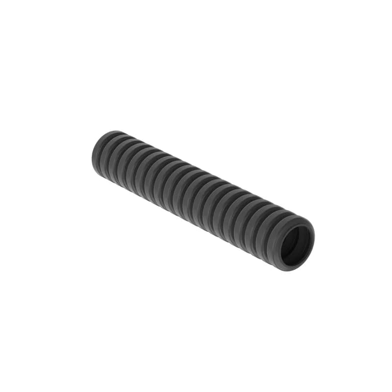 Panduit CLTS35F-C - The CLTS35F-C Corrugated Loom Solid Wall Tubing protects cables from impact and abrasion. Hold in place with push-type cable ties, adhesive, or push-type mounts. Suitable for indoor applications. UL94-HB flammability rating and a maximum temperature rating of 122 F (50 C). Polyethylene. Inside diameter 0.323" (8.2mm). Color Black. 1 per package.