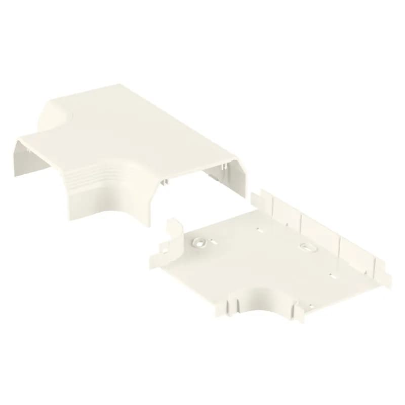 The T-70 snap-on tee fitting extends cable runs in a tee configuration. It is White.