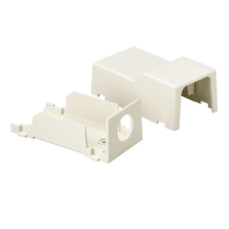 Panduit CEFXEI-X - The conduit entrance end fitting is a power rated two-piece fitting, designed to accommodate the entrance of 1/2" conduit or align with knockouts on surface mount electrical boxes. For use with LD3/LDPH3 and has breakouts available to work with LD5/LDPH5 and LD10/LDPH10. Cover and base snap together no hardware is required. Electric Ivory