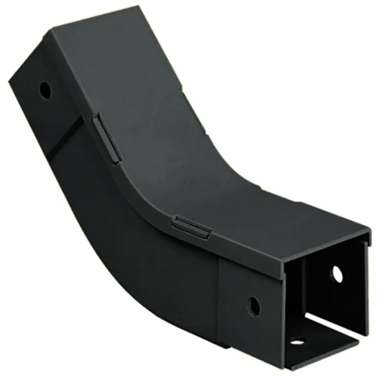 2 x 2 Fiber-Duct Fitting. Attaches to channel to create a 45 upward angle from a straight horizontal run. Used with outside vertical 45 angle fitting FOV452X2BL or FOV454X4BL to change level of straight horizontal runs. Cover included.