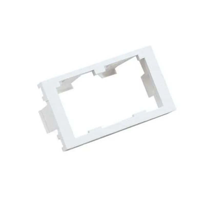 The Mini-Com 1/3 size flat module insert, accepts two Mini-Com modules, mounts to faceplate frames and is off white.