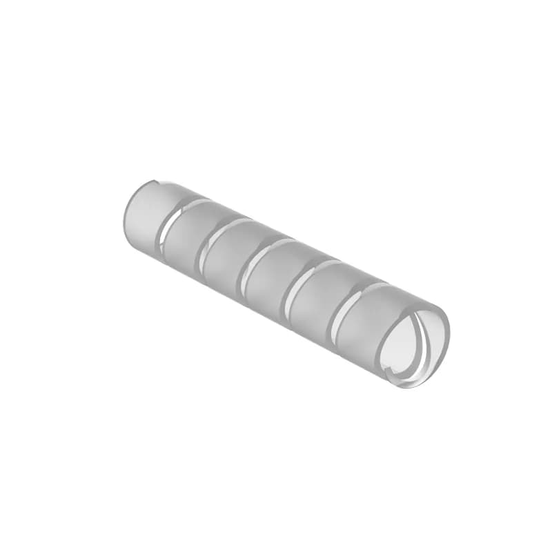 The T50F-TL Polyethylene Spiral Wrap provides continuous abrasion protection for wires, cables, and tubing. The spiral wrap harnesses multiple cables into a single manageable bundle while allowing for breakouts. Lightweight, flexible, durable protection allows for use with irregular shapes. Rated for use up to 122 F (50 C). 0.50" (12.7 mm) diameter x 250' (76.2 m) long. Bundle Diameter Range 0.375" to 4" (9.5 mm to 101.6 mm). Color Natural.