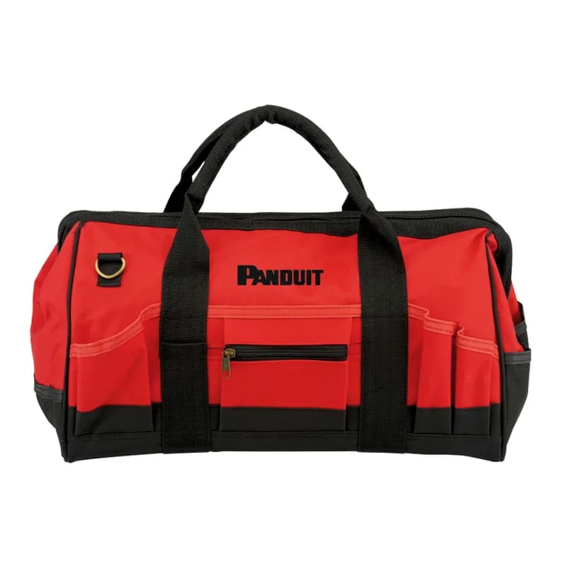 Panduit PSL-BG - Safety Tool Bag, 18.00" (W) x 11.00" (H) x 11.00" (D), Red/Black Polyester Fabric.