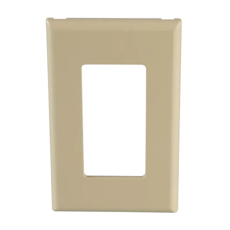 The snap-on single gang rectangular electrical/communication faceplate is used to cover one NEMA standard rectangular electrical outlet. In communication applications, covers one standard rectangular communication module frame, Electric Ivory.