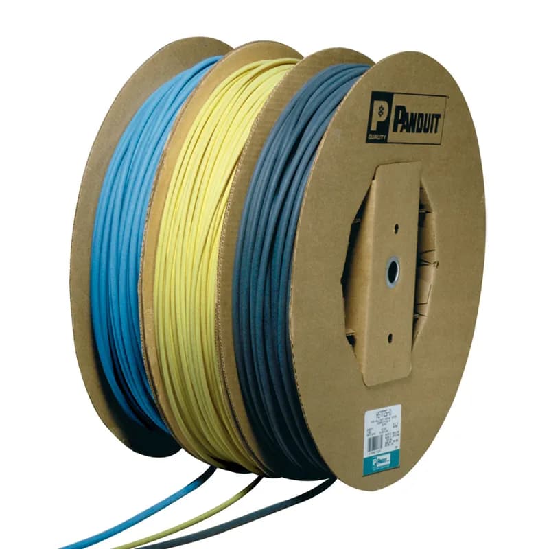 Thin wall heat shrink, .05" (1.2mm) diameter, black cross-linked polyolefin, 100 ft. (30.5m) per reel.