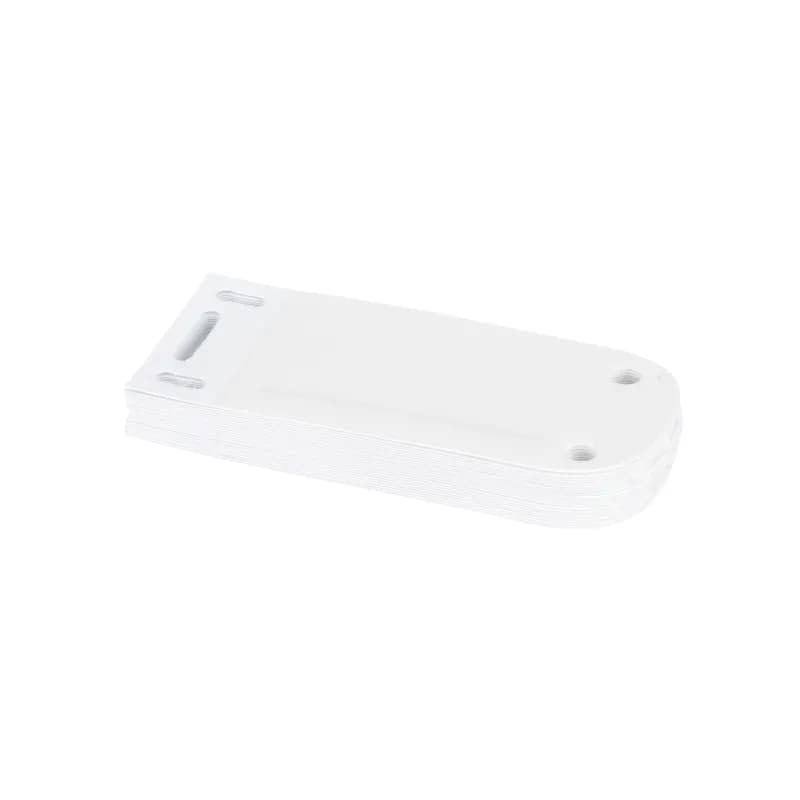 Panduit SLCT-WH - The SLCT-WH Self-Laminating Cable Marker Holder Label is a durable tag designed to mark a wide range of cables and cable bundles. It can be used with printer generated labels or hand-written. A clear overlaminate protects the legend. The Marker Holder can be applied as a wrap-around marker or flag marker. Self-Laminating Vinyl. 3" x 1.31" (76.20 mm x 33.30 mm). Color White. 25 tags per package.