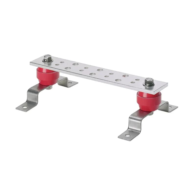 The GB2B0304TPI-1 Grounding Busbar meets BICSI and ANSI/TIA-607-D requirements for network systems grounding applications. Made of high conductivity copper and tin-plated to inhibit corrosion, comes pre-assembled with brackets and insulators attached for a quick installation. The insulators provide 600 V of insulation and use of Panduit self-laminating laser/ink jet labels to identify busbars.