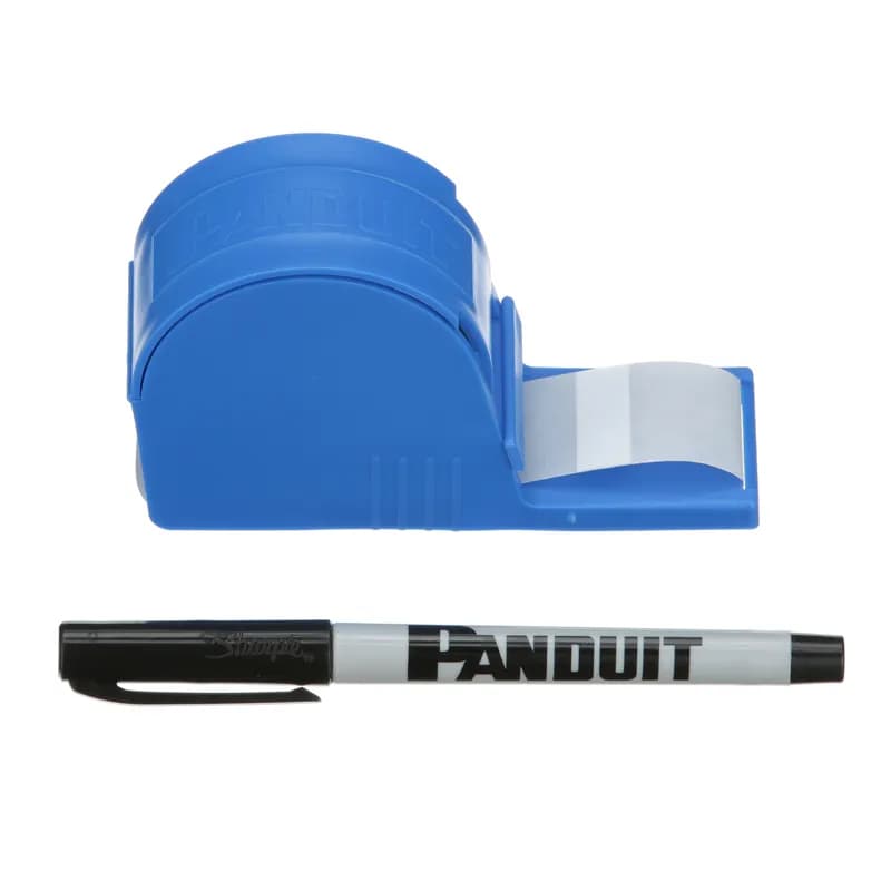 StrongHold S100X225VARY Self-Laminating Label Kit includes 1 label dispenser, 1 roll of 200 vinyl self-laminating labels, and 1 PX-0, Panduit marker pen. Our labels with dispenser allow for quick and easy identification during smaller installations and maintenance projects. Replacement labels are available.