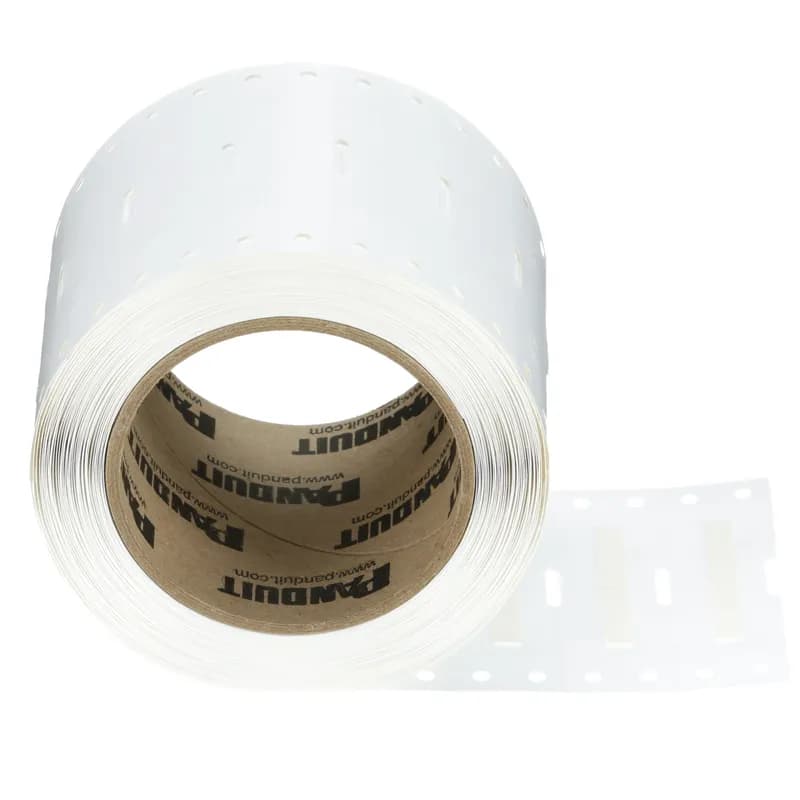 The H200X044H1T-B Military-Grade Polyolefin Heat-Shrink Label is single-sided printable. It offers crisp, clear legends with superior readability for quick and easy label production. The heat-shrink sleeve is designed to provide a clear, reliable, and durable way to identify wires and cables. Shrink ratio 3:1. 0.44" x 2" (11.2 mm x 50.8 mm). Color White. 2500 labels per roll.