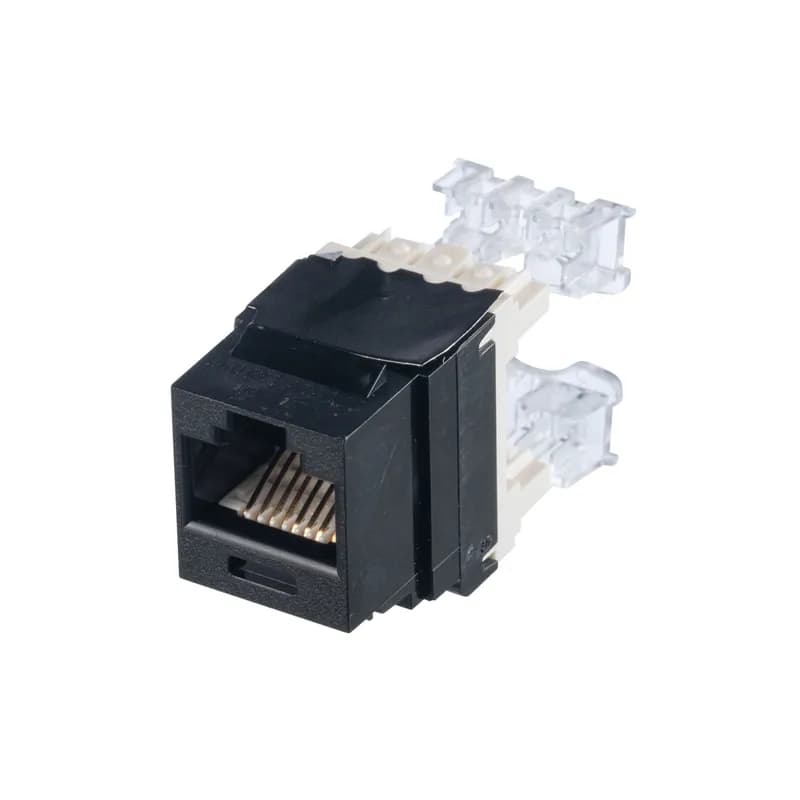 The RJ45, 8-position, 8-wire replacement port for DataPatch Category 6A Punchdown Patch Panels. Includes clear wire retention cap.