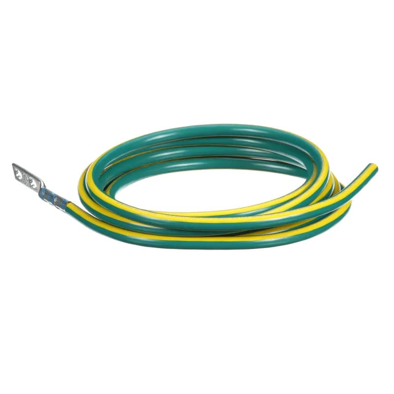 Grounding jumper; #6 AWG (16mm ); 96 (2.44m) length; one end factory terminated to lug; provided with .16 oz. (5cc) of antioxidant and two each #12-24 x 1/2, M6 x 12mm, #10-32 x 1/2 and M5 x 12mm thread-forming screws.