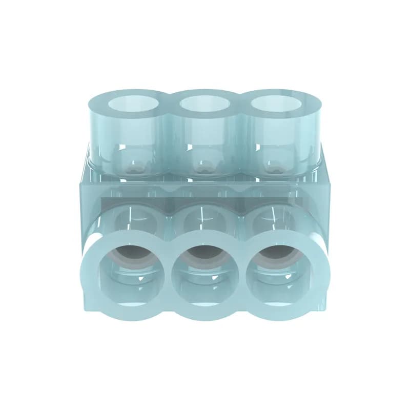 The PCSB4-3S-12Y Multi-Tap Mechanical Lug has a flexible design that can be used as a tap, splice, or dead-end Lug. Made from high strength, extruded aluminum alloy to provide premium electrical and mechanical performance. Insulated with clear PVC to eliminate the need for taping and allow for visual inspection of the complete conductor insertion. UL Listed and CSA Certified.