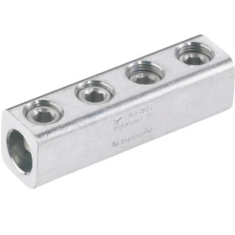 Splicer/reducer, aluminum, dual rated, type SR, #6 - 4/0 AWG.