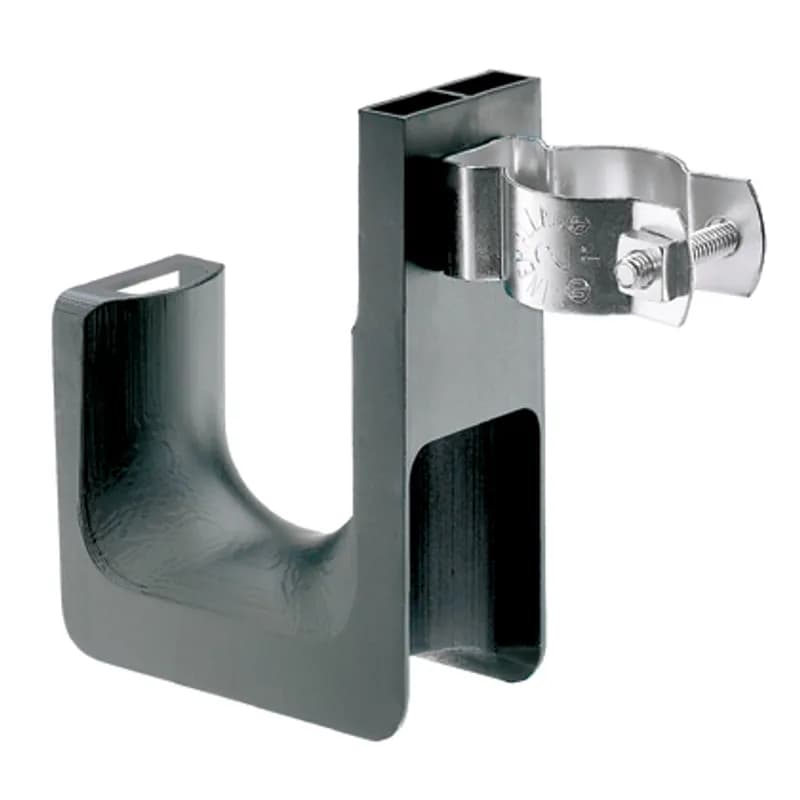J-PRO Cable support system, with underfloor clamp for use with pedestal support 7/8 square or 1 1/8 - 1 3/8 in diameter, 0.75 (19.0mm) max. bundle capacity, nylon 6.6 with metal attachments, black, 50 pc. package quantity.