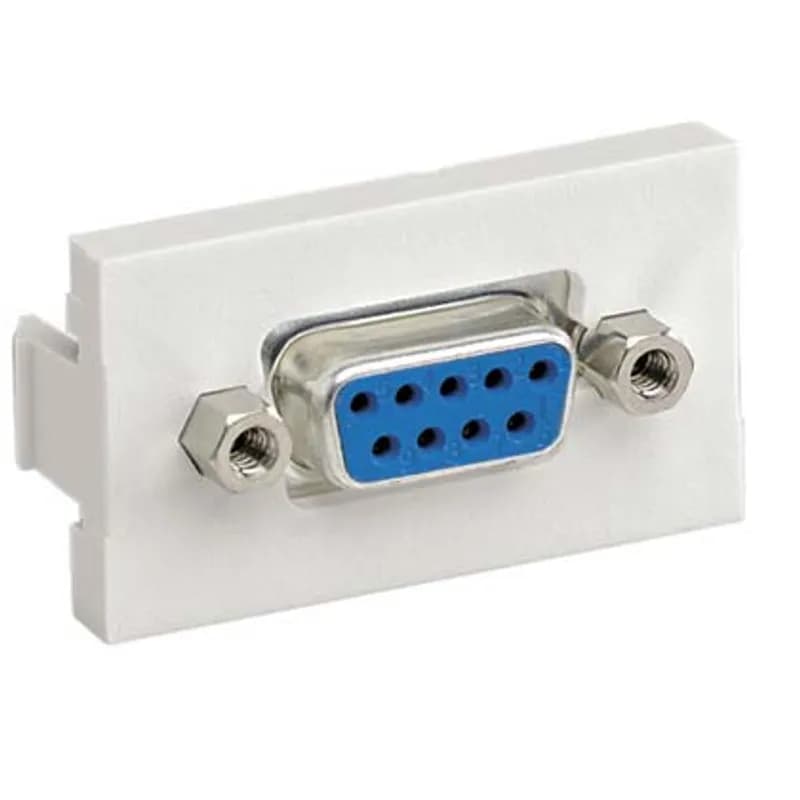 1/3 insert with 9-pin female to female coupler, white.