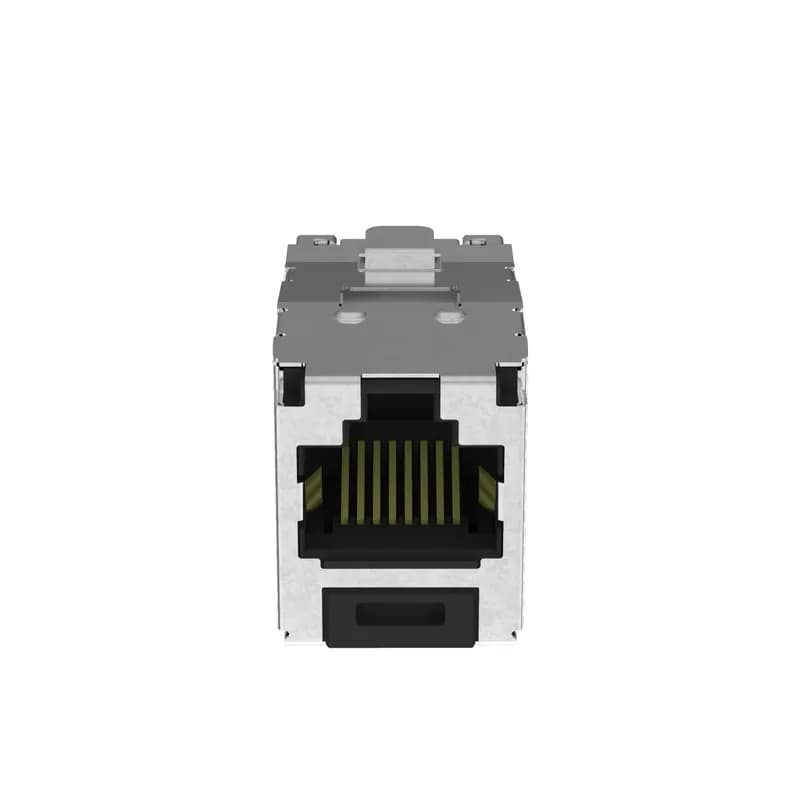 The Mini-Com Cat 6A Shielded RJ45 TG Jack Module is designed to terminate 4-pair, 22-26 AWG twisted pair cable. Each module is 100% factory tested to exceed industry standard performance requirements. TG style termination eliminates the need for a termination tool. Each jack is individually serialized for traceability and is compatible with Mini-Com Shileded Modular Patch Panels and Faceplates. The jack module is black.