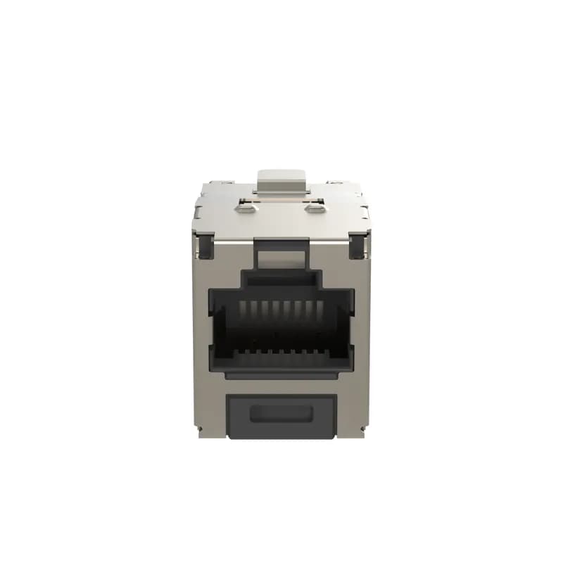 The Mini-Com Cat 6 Shielded RJ45 TG Jack Module is designed to terminate 4-pair, 22-26 AWG twisted pair cable. Each module is 100% factory tested to exceed industry standard performance requirements. TG style termination eliminates the need for a termination tool. Each jack is individually serialized for traceability and is compatible with Mini-Com Shielded Modular Patch Panels and Faceplates. The jack module is black.