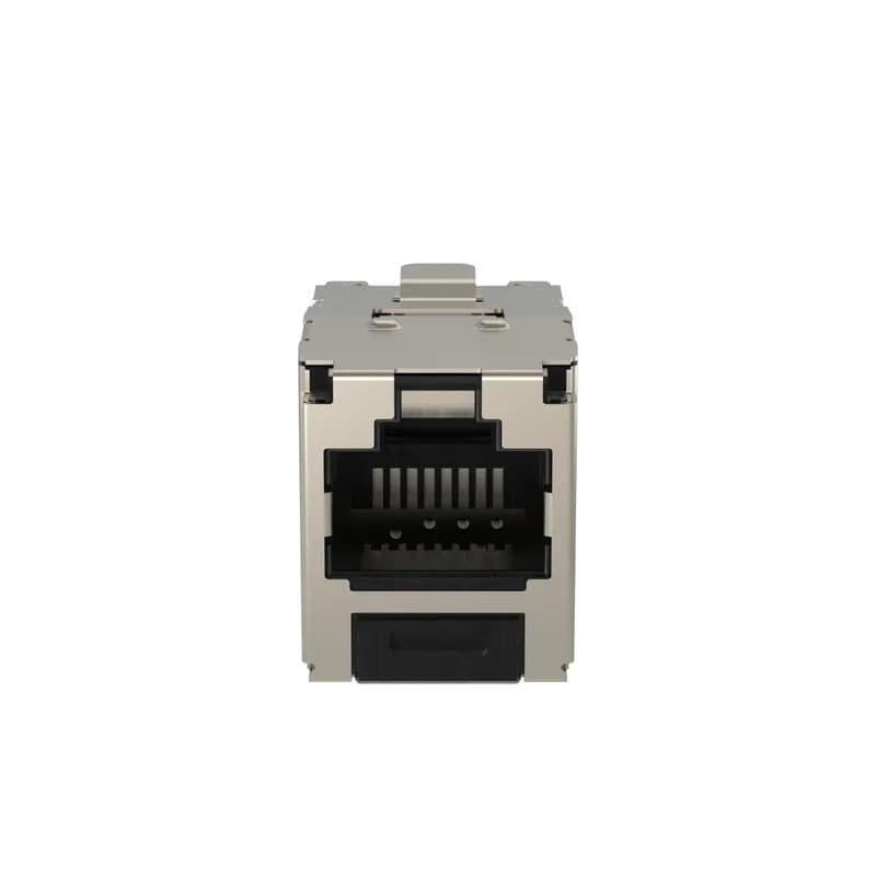 The Mini-Com Cat 5e Shielded RJ45 TG Jack Module is designed to terminate 4-pair, 22-26 AWG twisted pair cable. Each module is 100% factory tested to exceed industry standard performance requirements. TG style termination eliminates the need for a termination tool. Each jack is individually serialized for traceability and is compatible with Mini-Com Shielded Modular Patch Panels and Faceplates. The jack module is black.