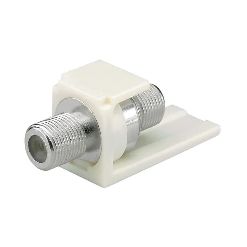Module supplied with 75 ohm self-terminating F-type coupler, international gray.