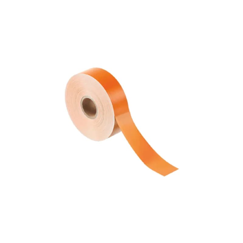 The T100X000VU1Y Continuous Printable Labeling Tape is ideal for safety signage and identification. A resin ribbon is recommended. Use with Easy-Mark Plus Labeling Software and TDP printers. Vinyl. 1" x 100' (25.4 mm x 30.5 m). Color Orange. 1 roll per package.