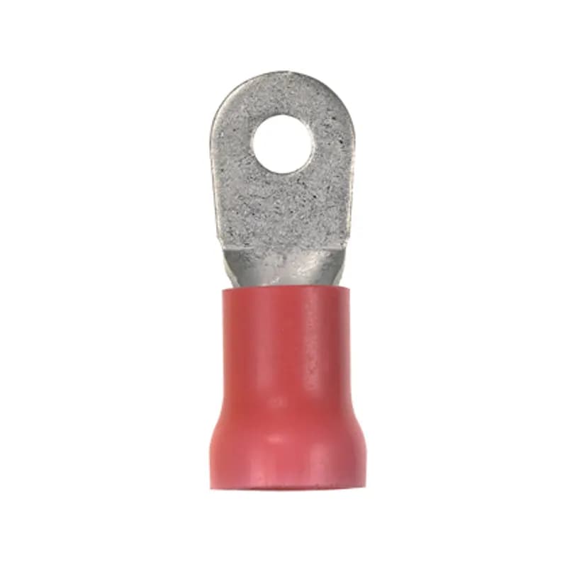 Panduit PV2-14RX-XY - Ring Terminal, large wire, 2 AWG, 1/4" stud size, vinyl expanded insulation, standard package.
