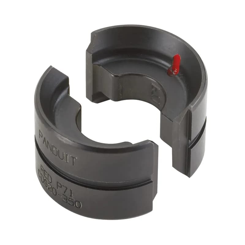 The CD-920-3/0 Crimp Die provides circumferential crimp results in terminations with premium electrical and mechanical performance with Panduit copper compression lugs and splices. Crimping dies and connectors are color-coded for easy matching while the part number is permanently marked on the crimping die for easy identification. Crimp die designed for use with Panduit CT-920, CT-920CH, CT-930, CT-930CH, and CT-2920 tools.