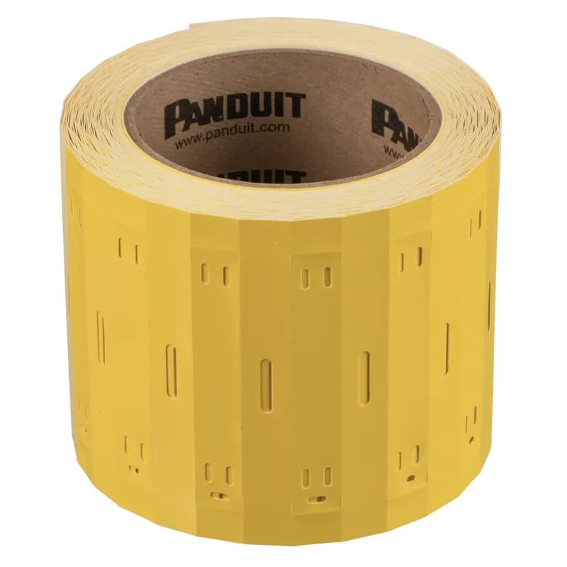 The M300X050Y6T Thermal Transfer Polyester/Polyolefin Non-Adhesive Marker Plate offers crisp, clear legends with superior legibility. The marker plate allows for mounting flexibility, attachable in a horizontal or vertical orientation. Designed for use with Panduit TDP printers. Compatible with Easy-Mark Plus Labeling Software. Polyester/Polyolefin. 0.50" x 3" (12.7 mm x 76.2 mm). Color TIA Yellow. 500 labels per roll.