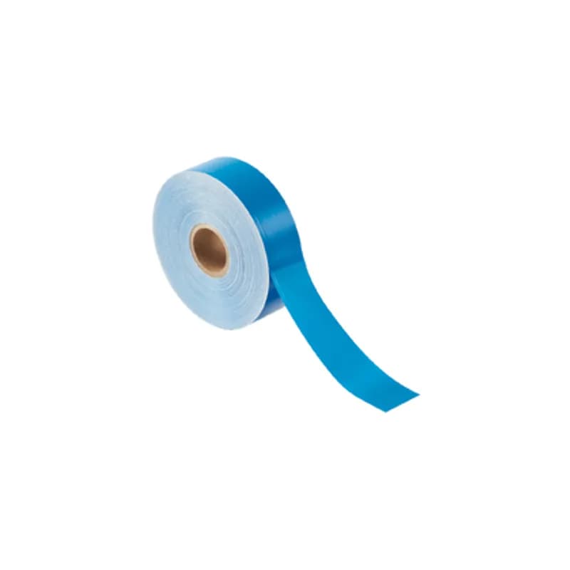 The T100X000VQ1Y Continuous Printable Labeling Tape is ideal for safety signage and identification. A resin ribbon is recommended. Use with Easy-Mark Plus Labeling Software and TDP printers. Vinyl. 1" x 100' (25.4 mm x 30.5 m). Color Blue. 1 roll per package.
