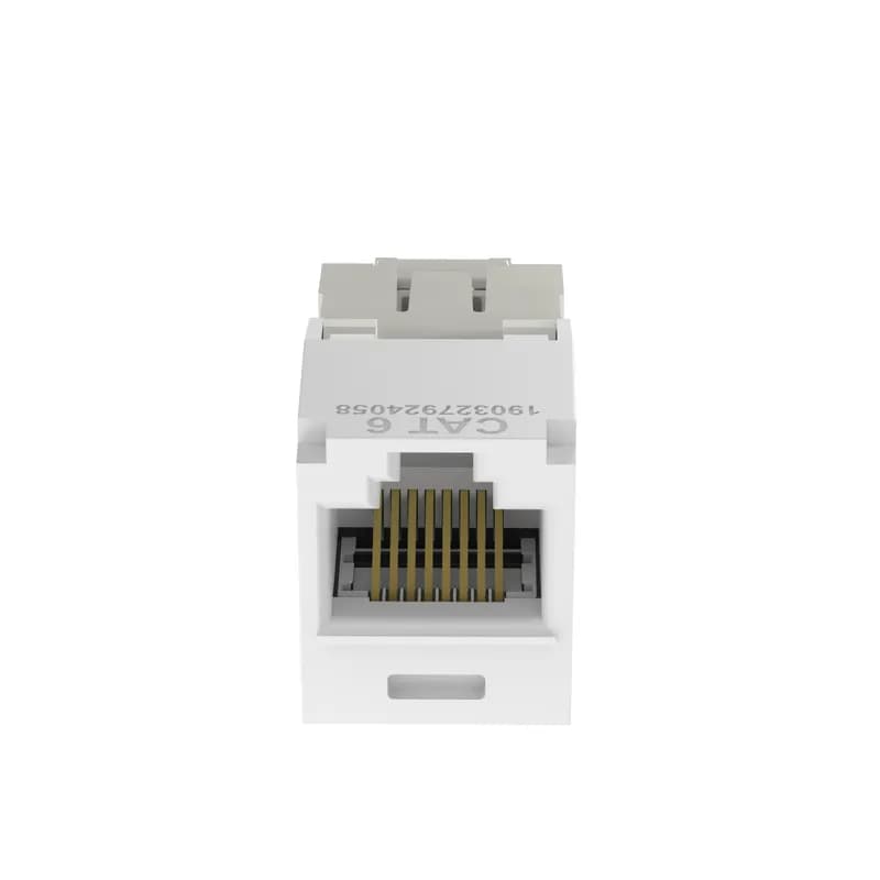 The Mini-Com Cat 6 UTP RJ45 TG Jack Module is designed to terminate 4-pair, 22-26 AWG twisted pair cable. Each module is 100% factory tested to exceed industry standard performance requirements. TG style termination eliminates the need for a termination tool. Each jack is individually serialized for traceability and is compatible with Mini-Com Modular Patch Panels and Faceplates. The jack module is white and includes 24 per package.