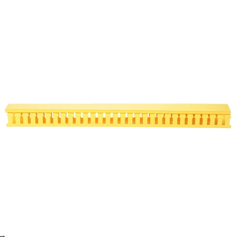 The FiberRunner Vertical Cable Manager Kit provides a secure, accessible route for cables spilling out from a vertical tee or spill-over junction. The kit includes a 2x2 channel, 2x2 snap-on hinged cover, 4 adjustable Z brackets, a 2x2 end cap, 6 hinged duct wire retainers, and mounting hardware.
