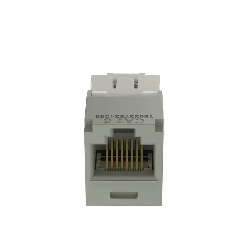 The Mini-Com Cat 6 UTP RJ45 TG Jack Module is designed to terminate 4-pair, 22-26 AWG twisted pair cable. Each module is 100% factory tested to exceed industry standard performance requirements. TG style termination eliminates the need for a termination tool. Each jack is individually serialized for traceability and is compatible with Mini-Com Modular Patch Panels and Faceplates. The jack module is international gray and includes 24 per package.